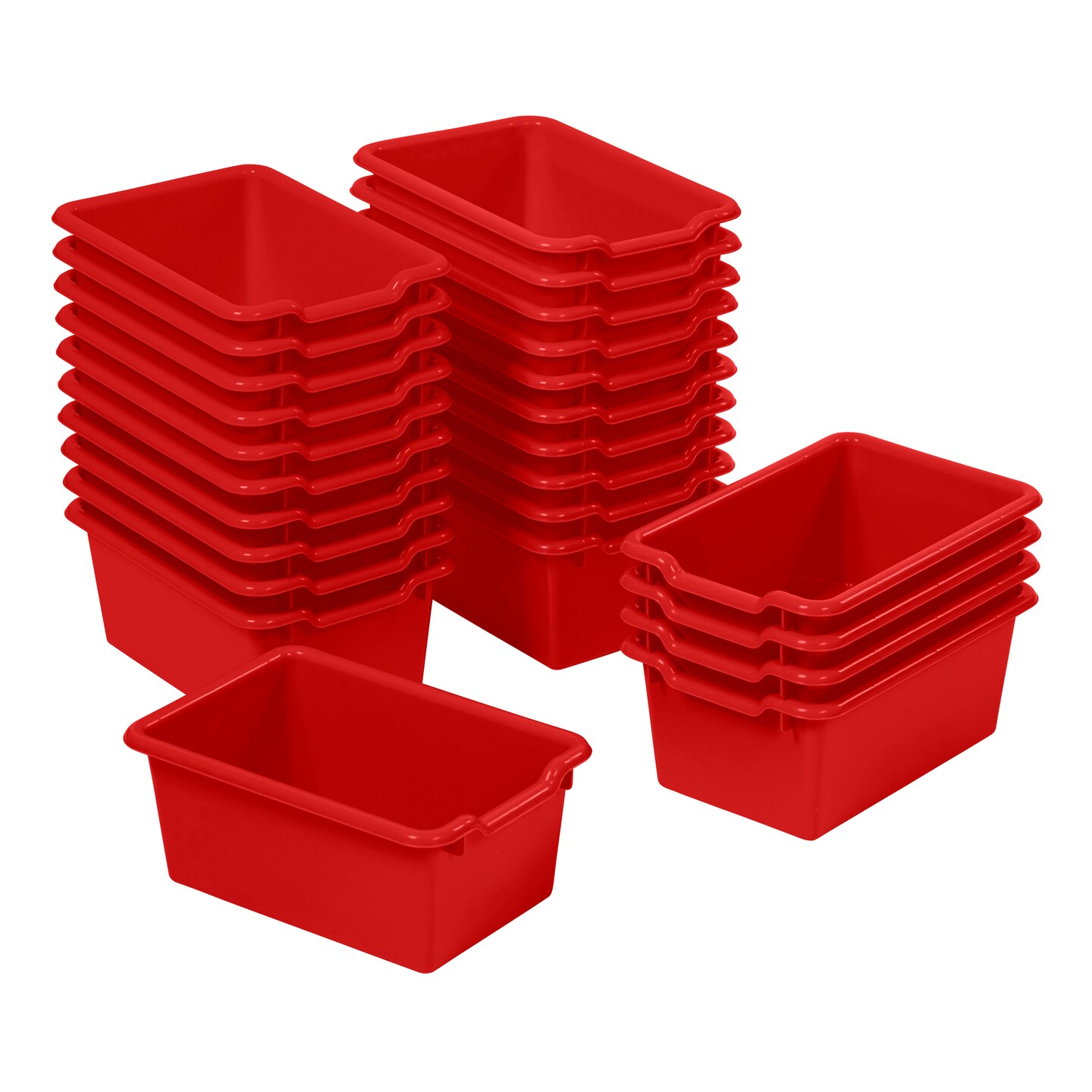 Scoop Front Storage Bins, Multipurpose Organization, 25-Pack