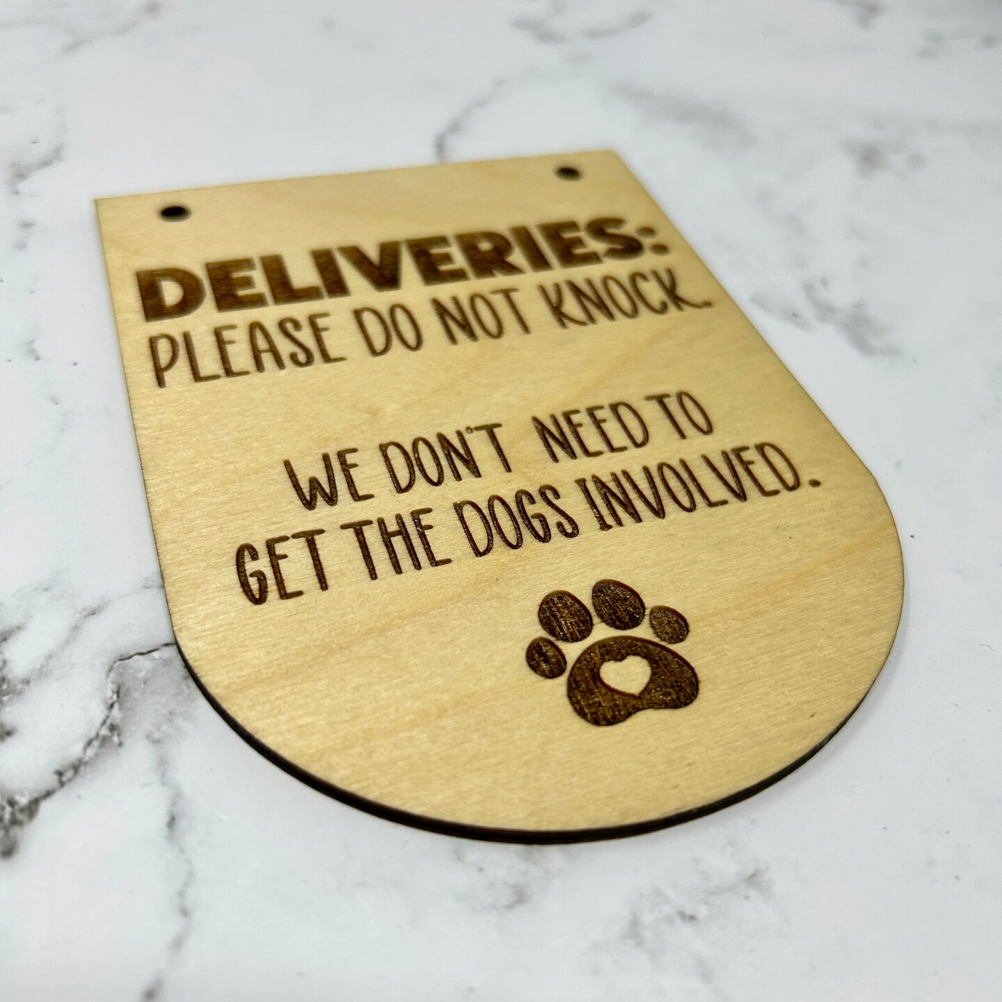 9x3 Inch Please Knock Sign Acrylic Self-stick Door Wall Signage for