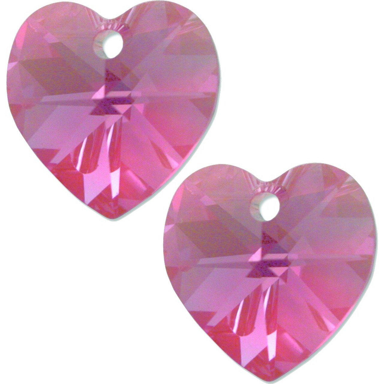 2 Rose AB Swarovski Crystal Heart Pendant 6202 10mm | Michaels