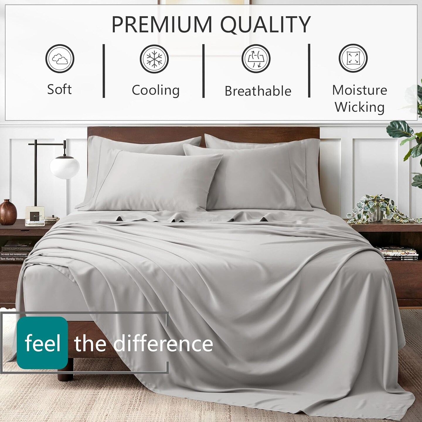 American Home Collection 400 Thread Count Sateen Weave Viscose made from Bamboo Sheet Set