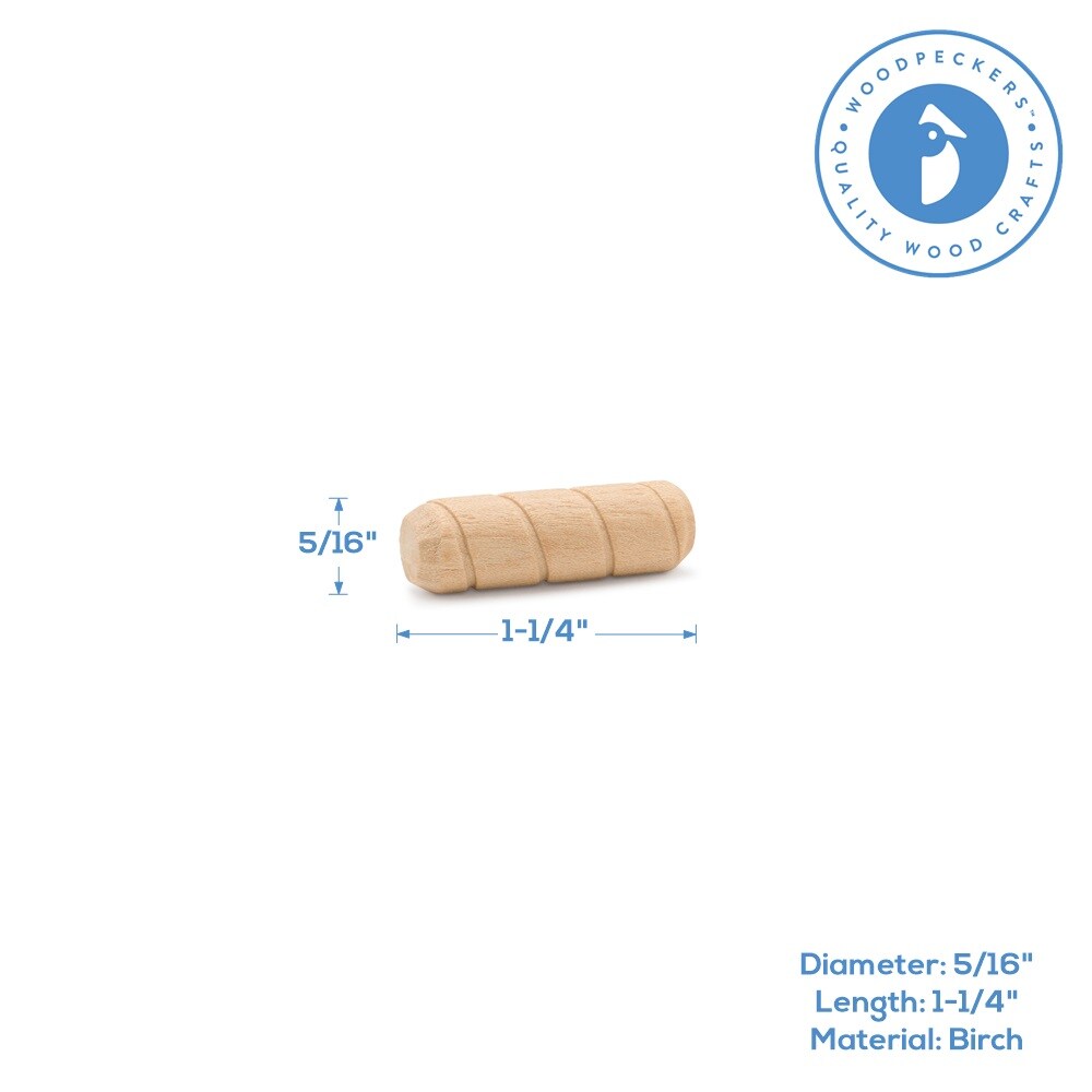 Wood Dowel Pins, Multiple Sizes, for Furniture & Crafts|Woodpeckers