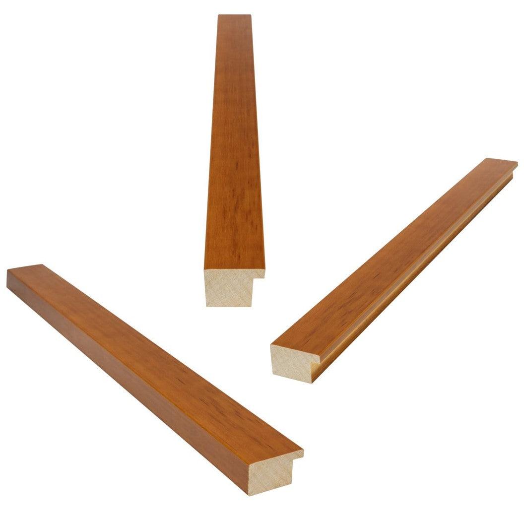 Modern Flat Honey Pecan Wood Picture Frame
