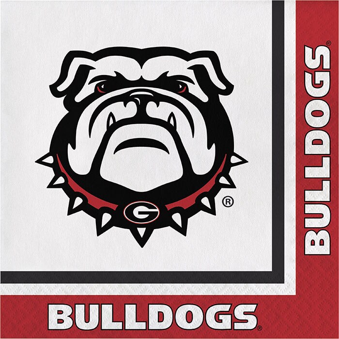 Georgia Bulldogs Napkins, 20 ct