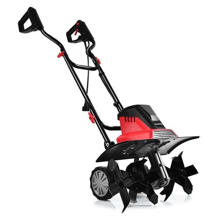 Corded Electric Tiller and Cultivator 9-Inch Tilling Depth-17 inches
