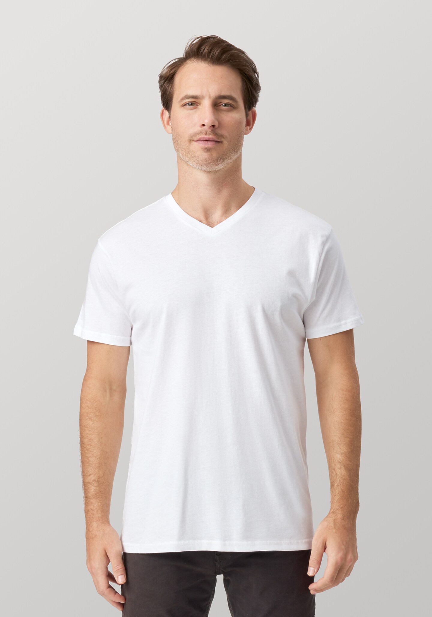 【2plan】[1+1]Robert Velour V-neck short sleeve T-shirt s-l400.jpg