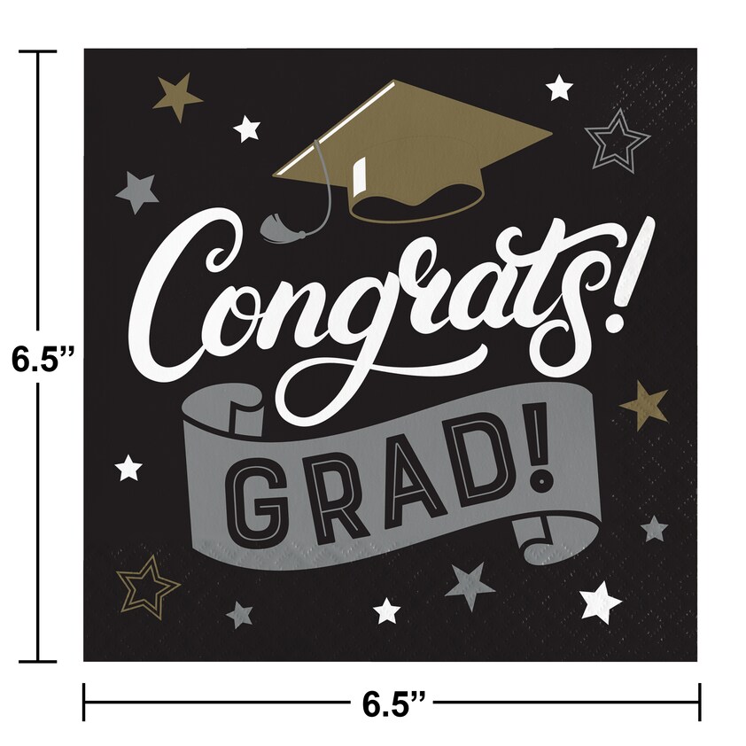 Grad Glamor 2 Ply Luncheon Napkin (16/Pkg)