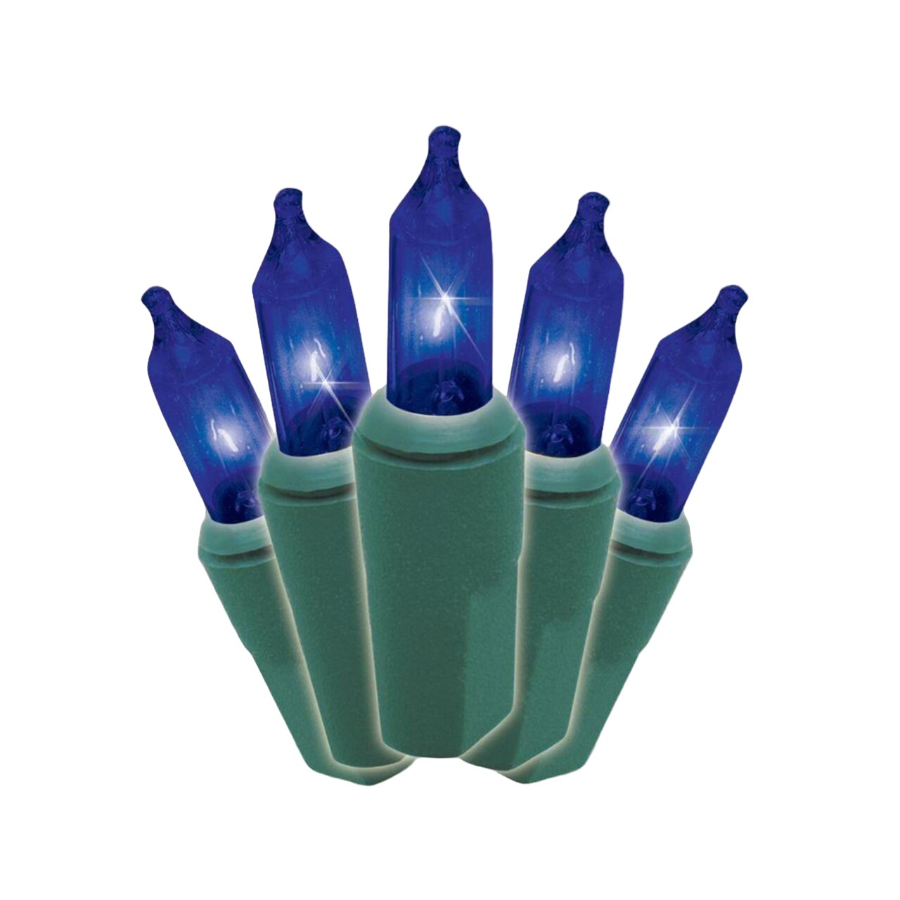 Merry and Light Set of 2 Blue Mini Christmas Lights, 35 ft Green Wire