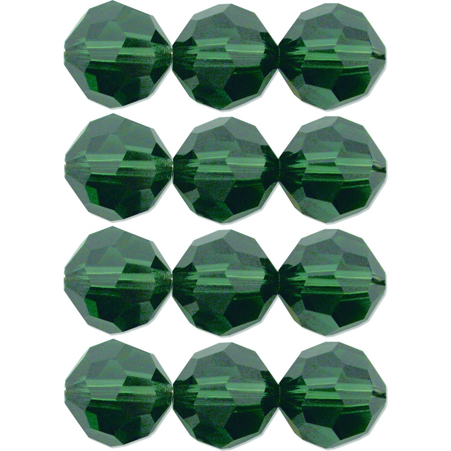 12 Tourmaline Round Swarovski Crystal Beads 5000 4mm