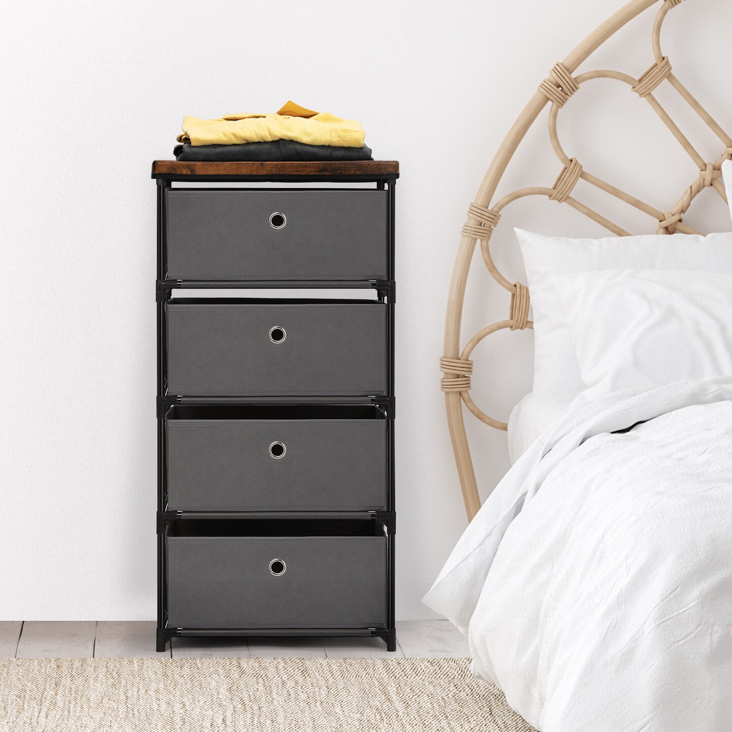 4 Drawer Dresser Fabric Storage Tower Clothes Organizer