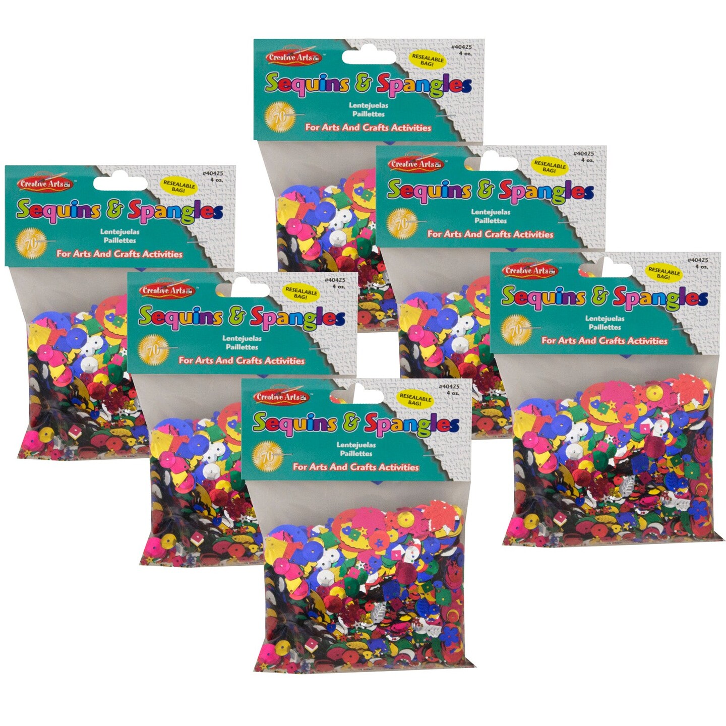 Spangles Multipack Glittering Sequins with Spangles, 4 oz Per Pack, 6 Packs | Michaels