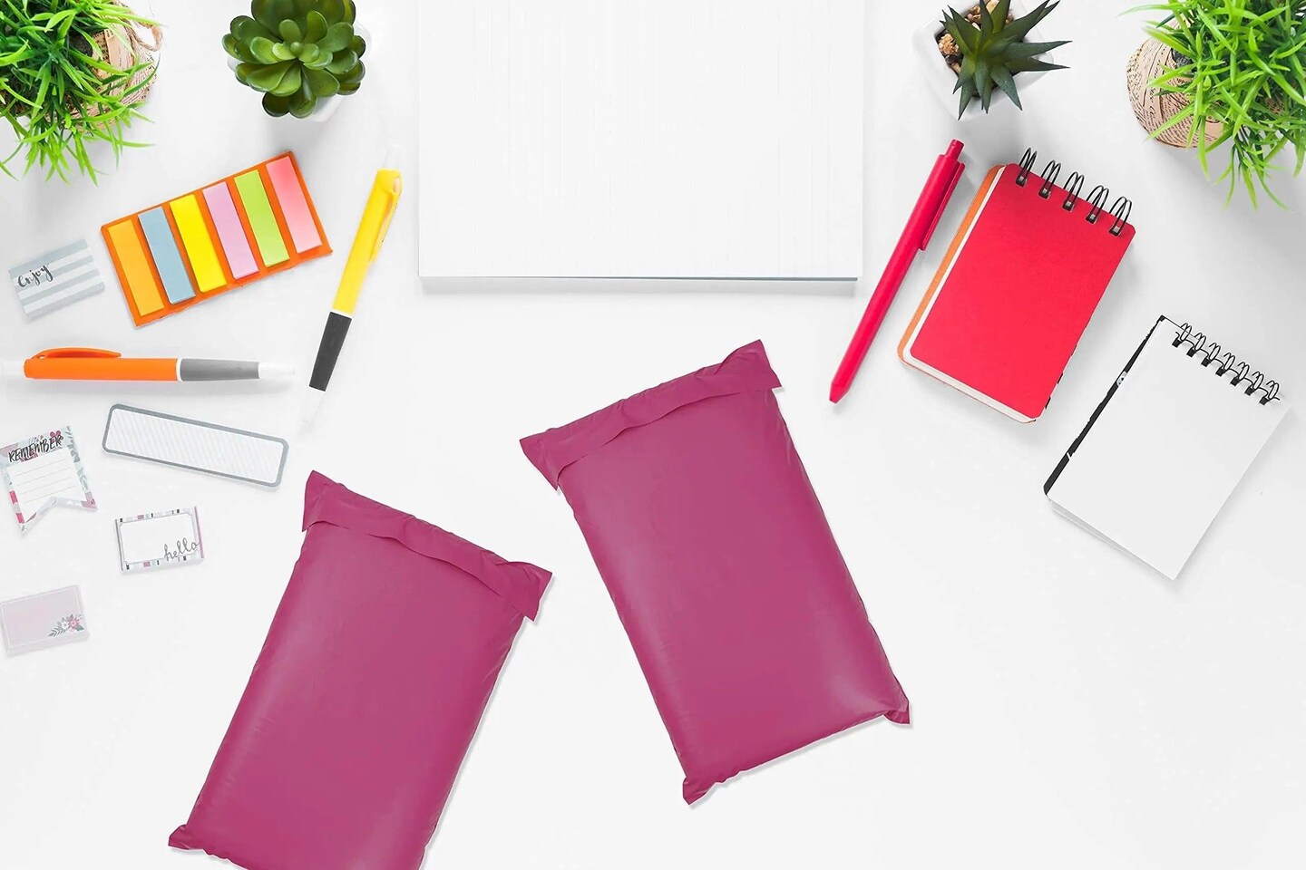 Hot Pink Poly Mailers 6 x 9 Peel and Seal Poly Shipping Bags for Small Business Pack of 100 Waterproof Shipping Envelopes for Clothing 2 Mil Tear Proof Plastic Mailing Bags for Shipping
