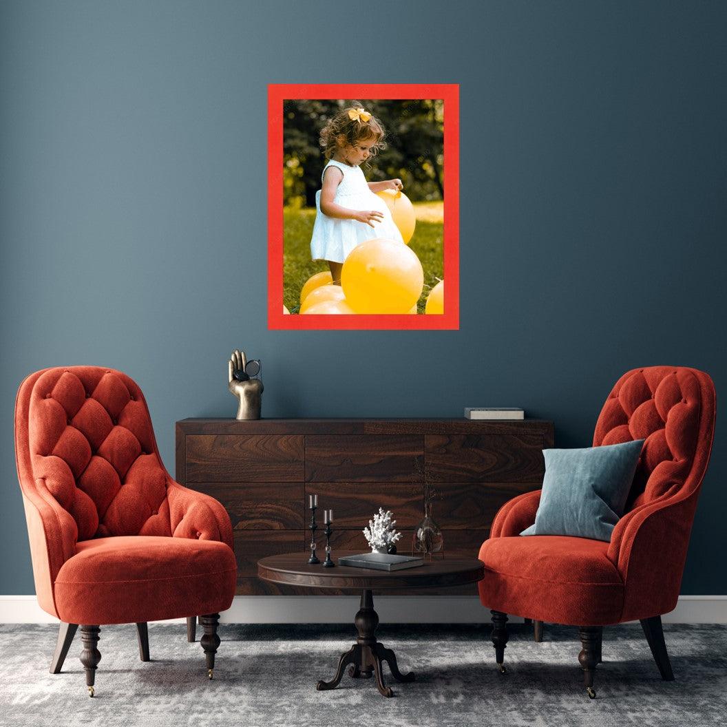 Modern 20X30 Red Picture Frame Gallery Wall Hanging