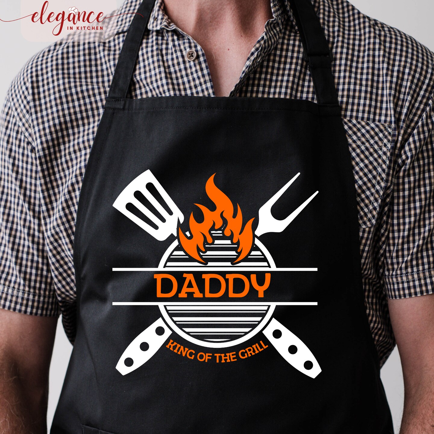 Custom Name King Of The Grill Daddy Apron, Fathers Day Gift ...