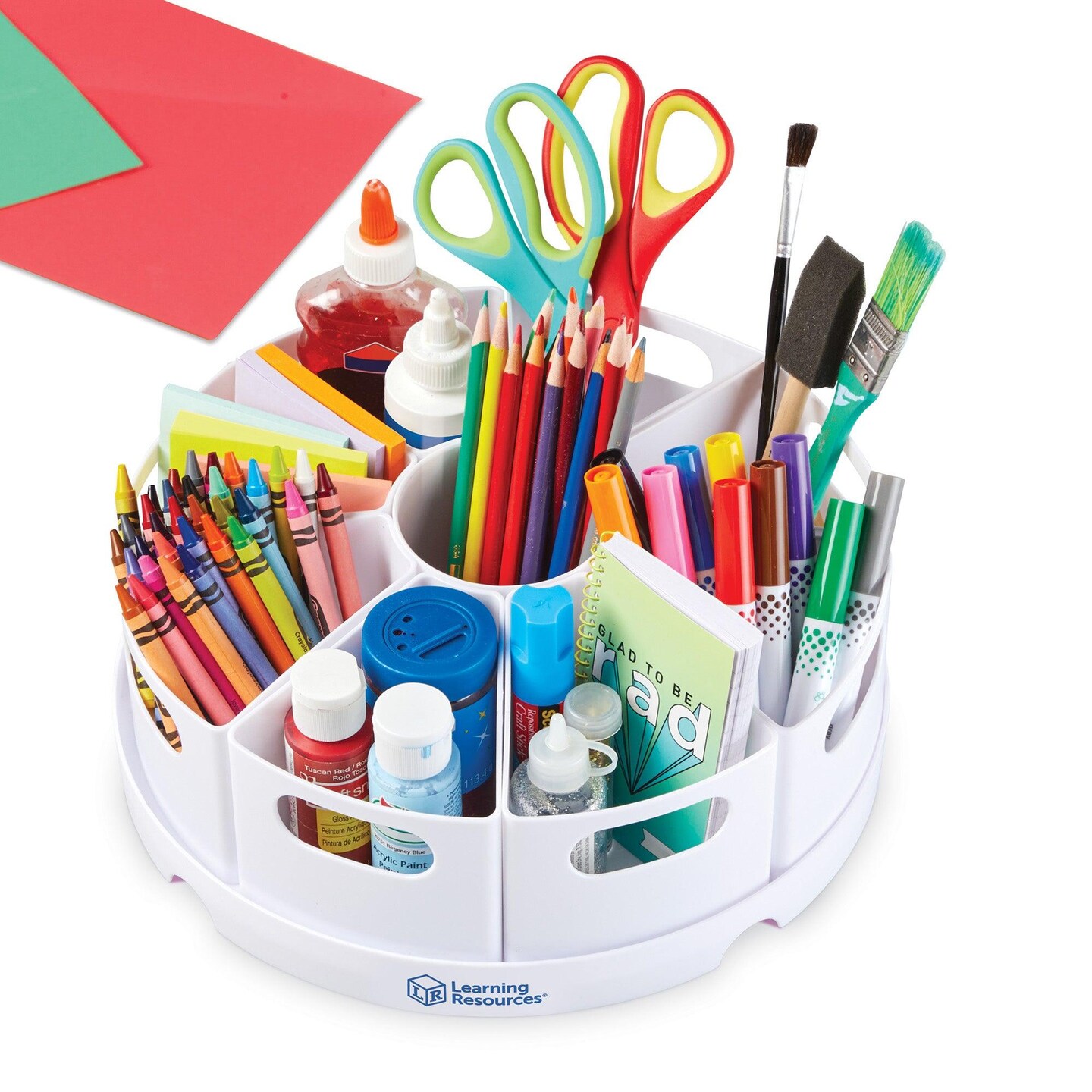 10 Piece set Art/Desk Organizer for Kids, Crayon/Homeschool Organizers and Storage, White