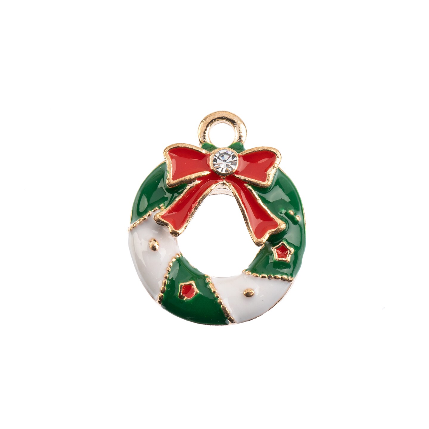 John Bead Sweet &#x26; Petite Wreath Holiday Charms, 6pcs