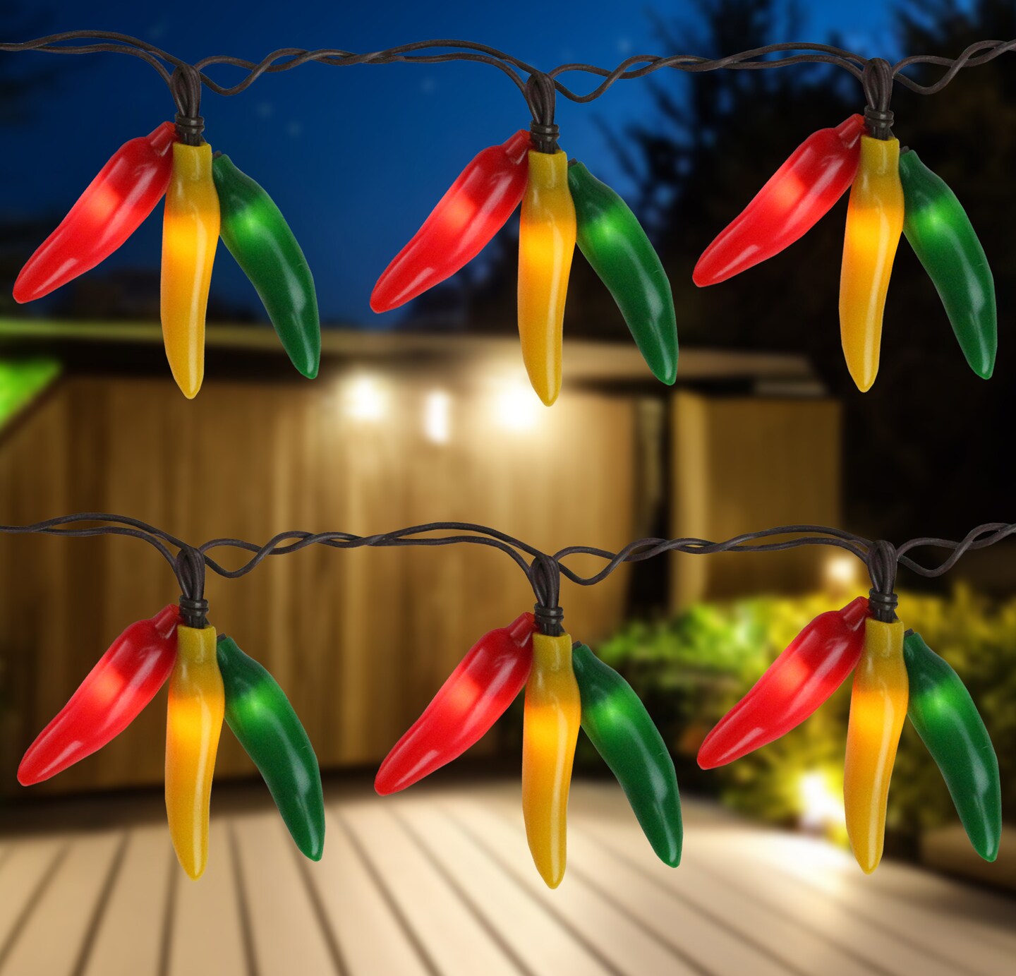 Northlight 36ct Chili Pepper Cluster String Lights - 7.5ft - Brown Wire