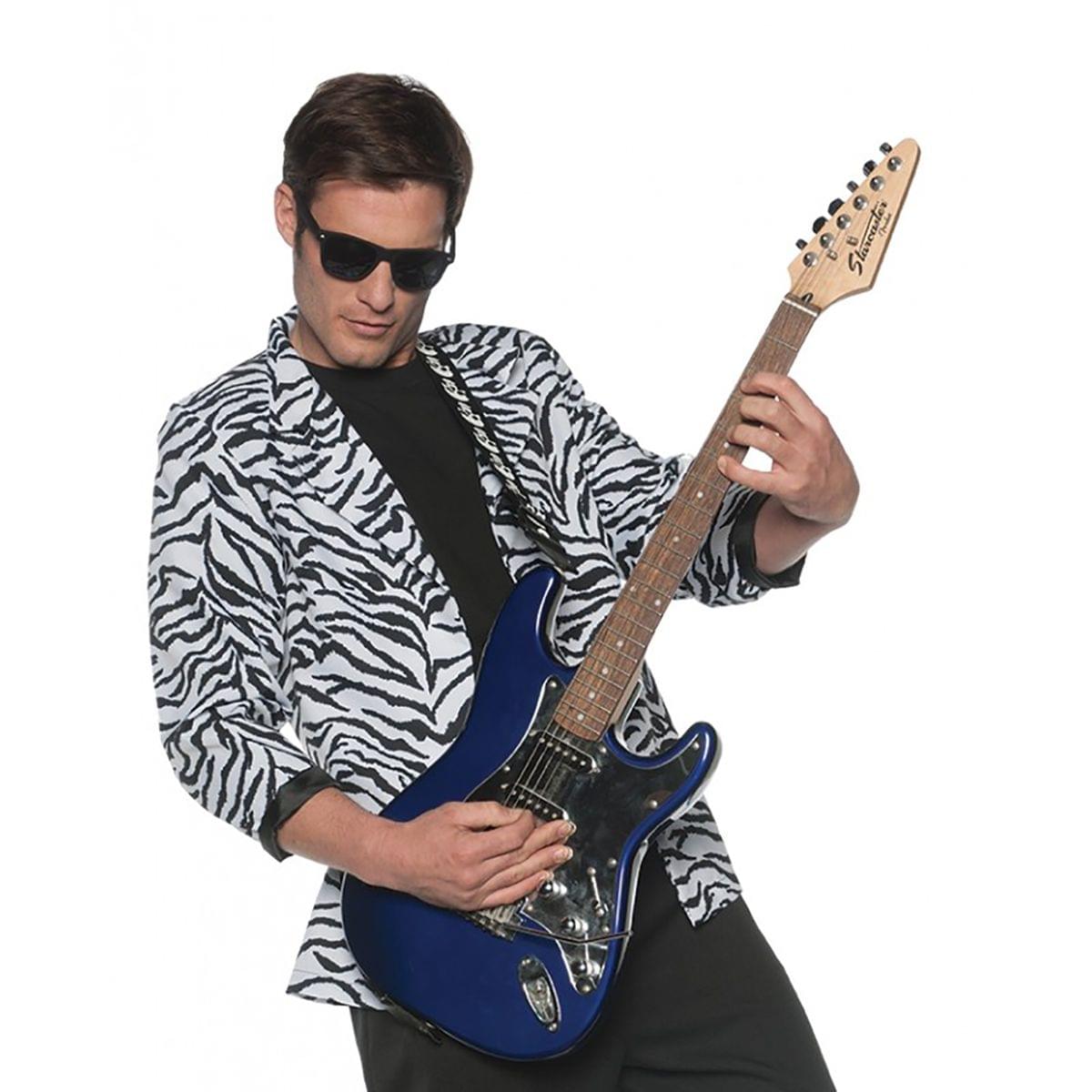 80&#x27;s Zebra Blazer White Adult Costume