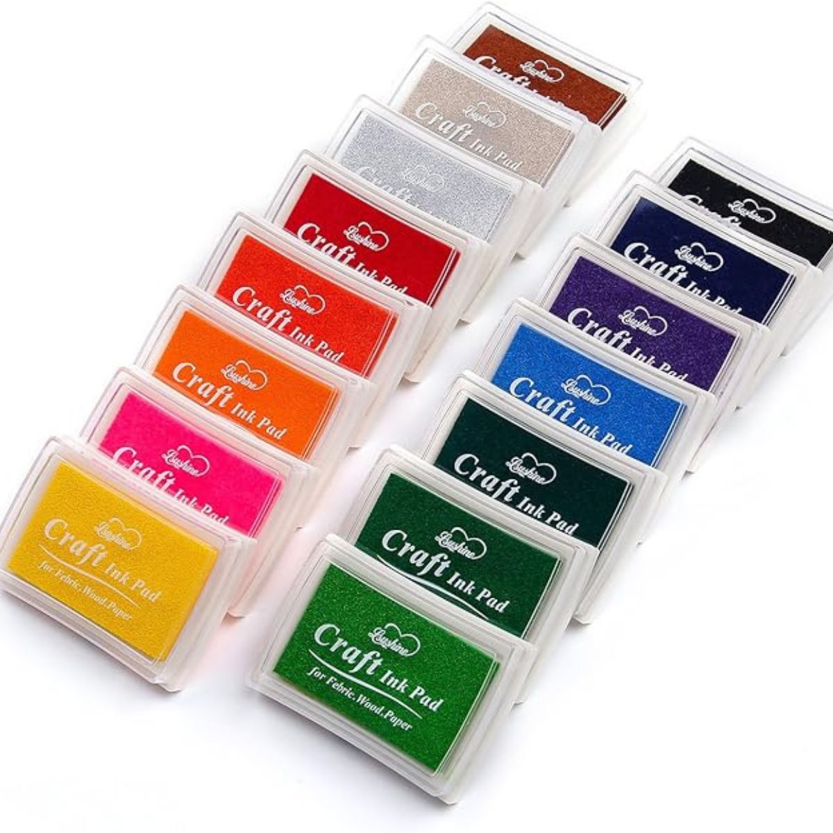 Multicolor Ink Pad Stamps 15 pcs