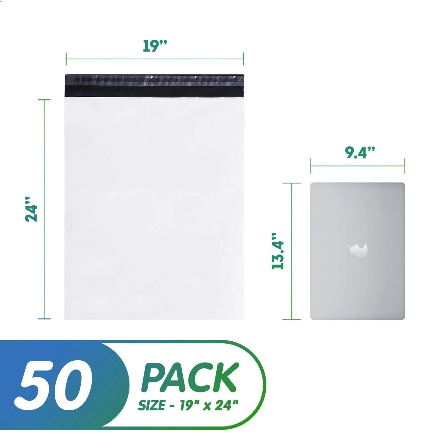 White Poly Mailers 7.5 x 10.5 Inch Size. Pack of 100 SelfSealing Polyethylene Mailing Envelopes. 7 1/2 x 10 1/2 Poly Mailer Bags 2 Mil Thick Waterproof Poly Shipping Bags for Clothing Books