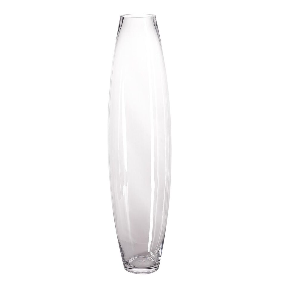 31-Inch tall Clear Cylindrical Glass Vase