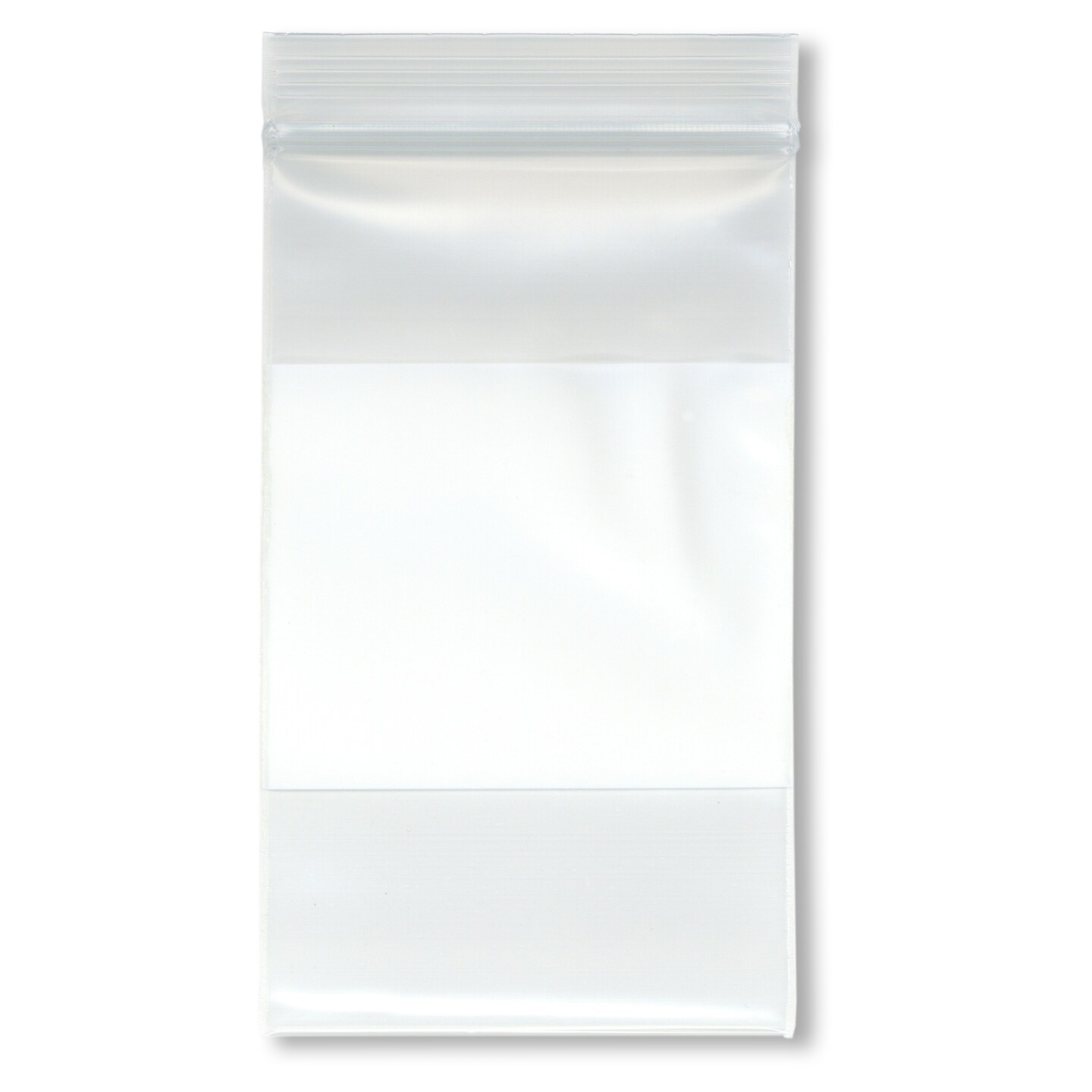 Plymor 3&#x22; x 5&#x22; (Pack of 100), 6 Mil Industrial Duty White-Block Zipper Reclosable Plastic Bags