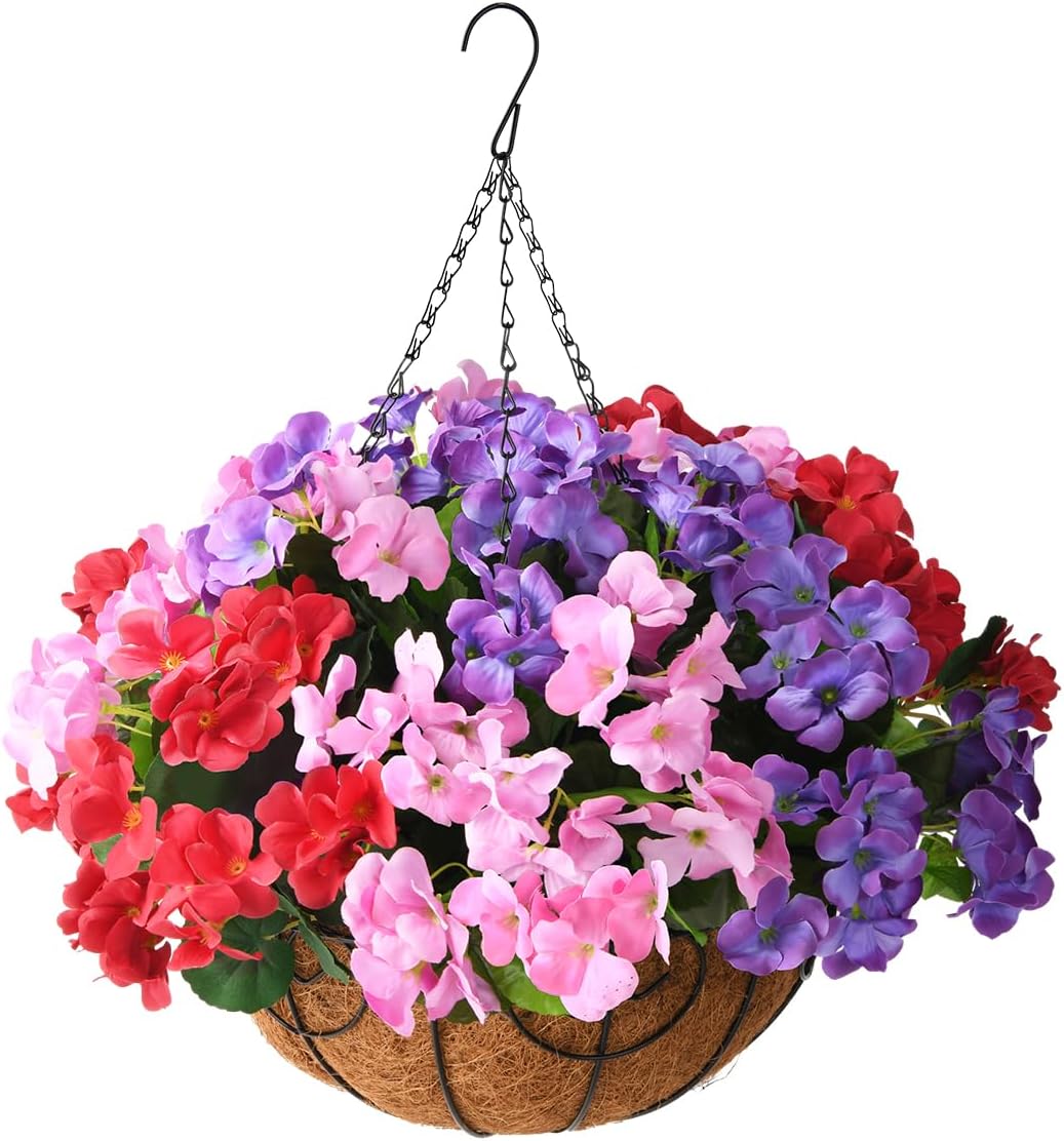 Spring Bloom Hanging Basket with Artificial Flowers Michaels