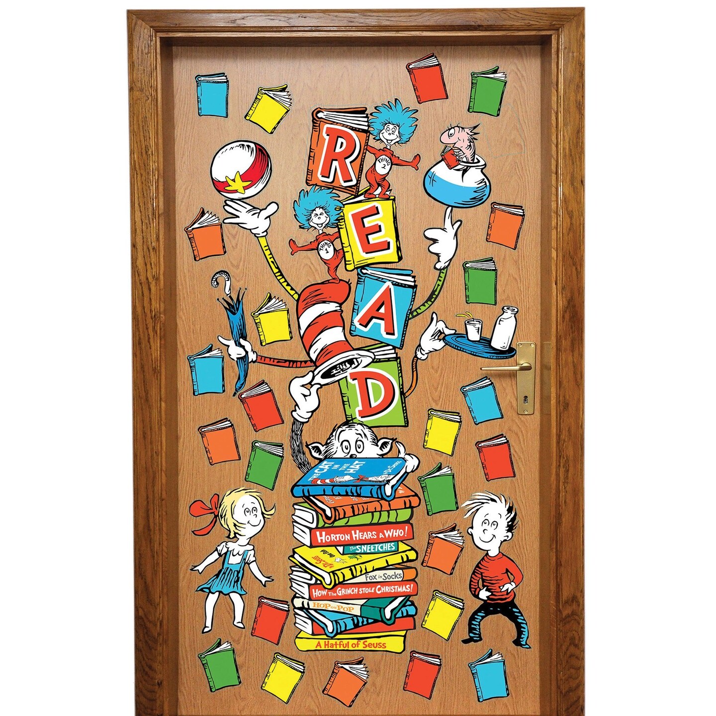 Dr. Seuss&#x2122; Reading All-In-One Door Decor Kit, 34 Pieces Per Set, 3 Sets