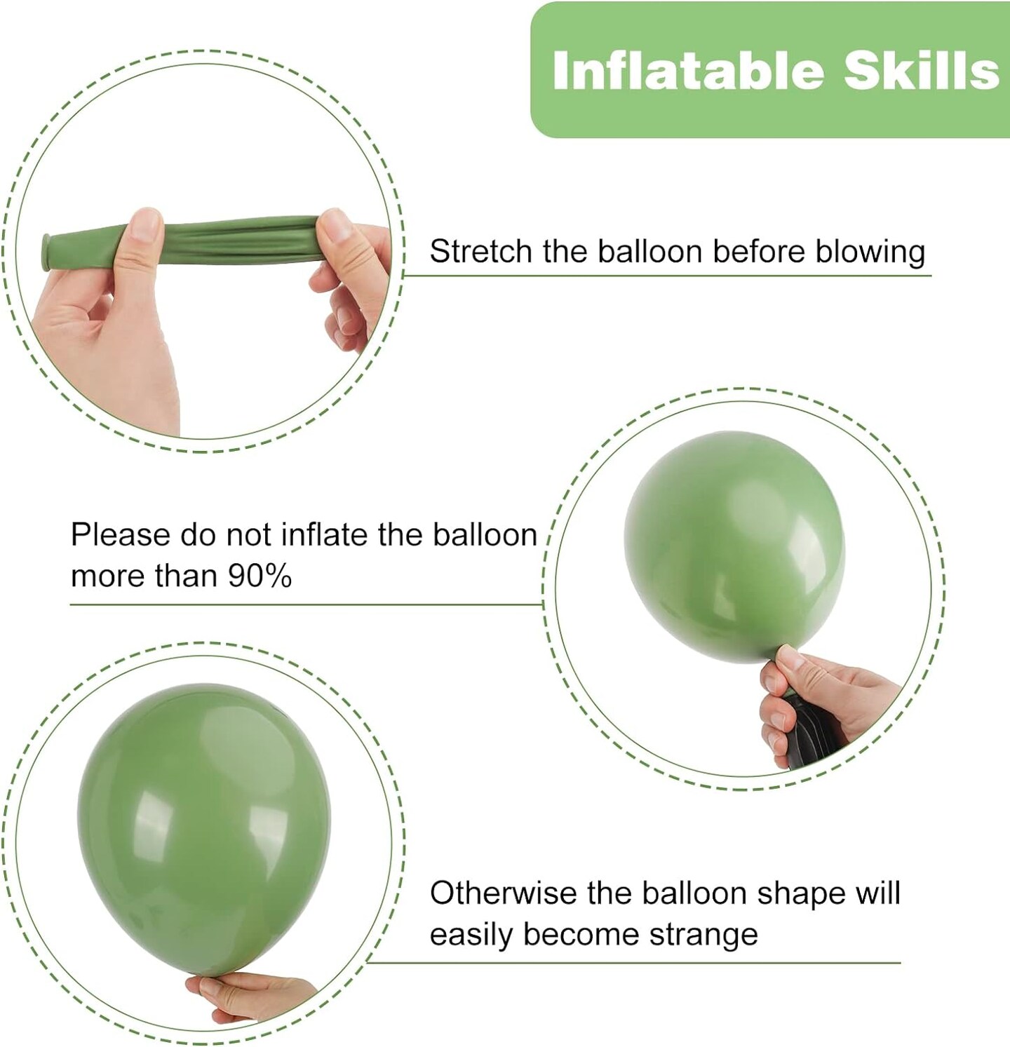 65Pcs 12 Inches Sage Green Gold Confetti Balloons Kit, Green White Metallic Gold Party Balloons with Ribbons for Birthday, Wedding, Baby Shower, Graduation, Eucalyptus Party Decorations