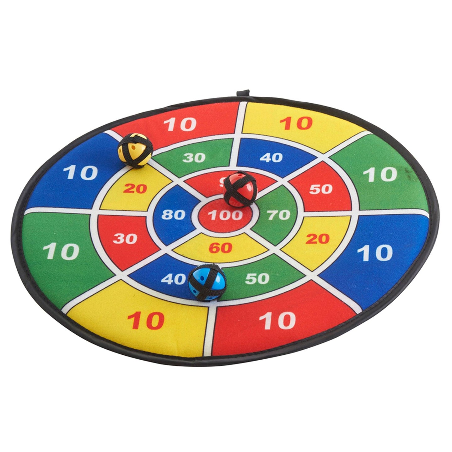 Target Math - 3 Large (17.75&#x22;) Fabric Dart Boards with 9 Balls Using Hook-and-Loop Fasteners