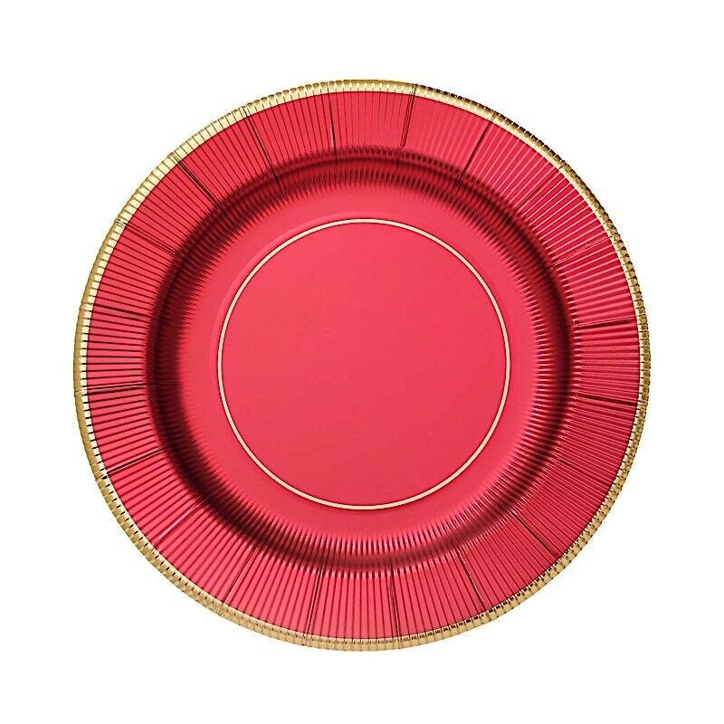 BURGUNDY 25 Round 13&#x22; PAPER CHARGER PLATES