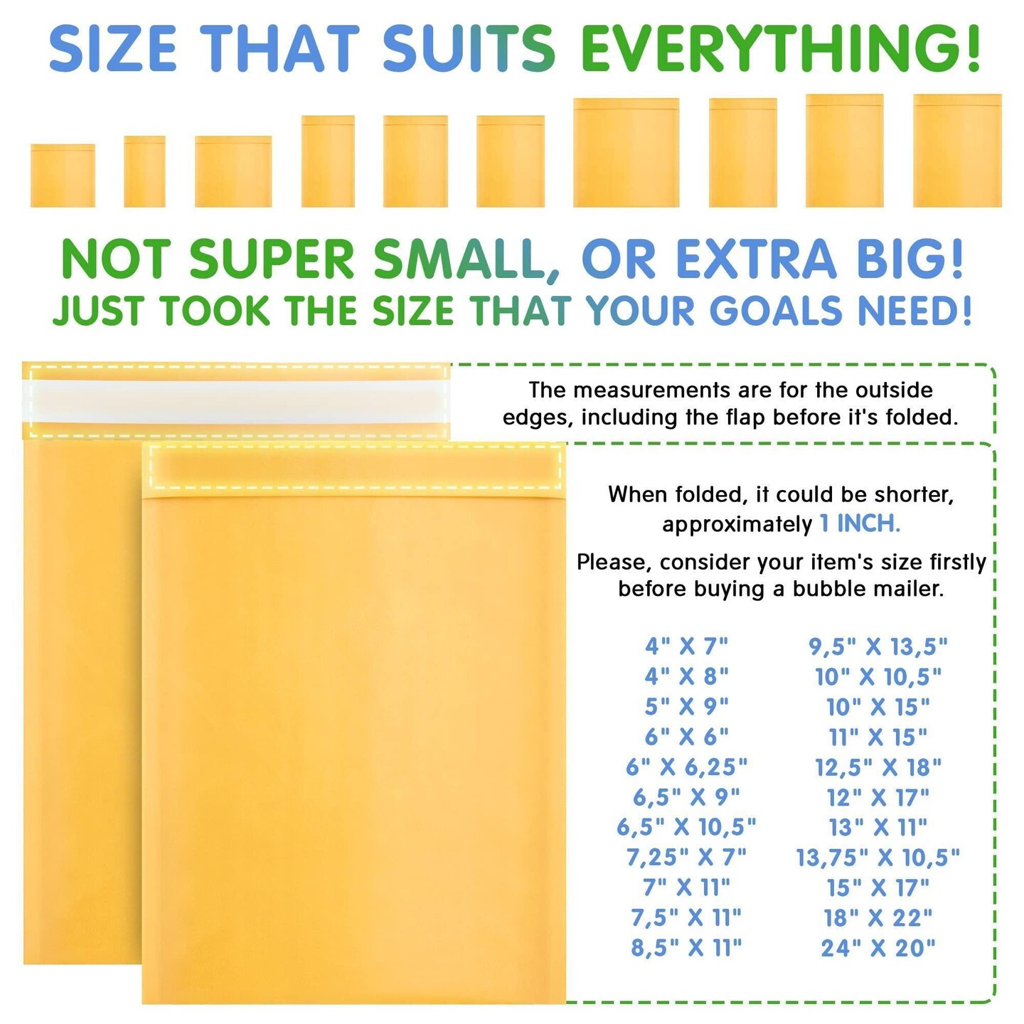 Pack of 10 Yellow Kraft Bubble Mailers 10.5 x 15 Paper Cushion Padded Envelopes 10 1 2 x 15 Shipping Bags with Peel and Seal for Mailing Packing and Packaging Pouch Bags with Cushioning