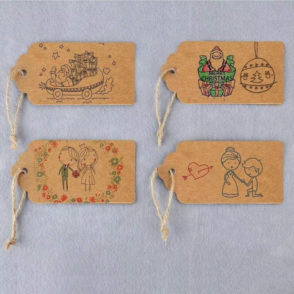 120 Kraft Paper Wedding Gift Tags