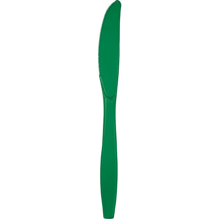 Emerald Green Plastic Knives, 50 ct
