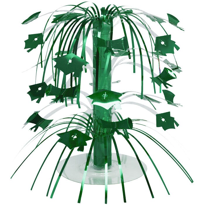 Green Graduation Mortarboard Centerpiece