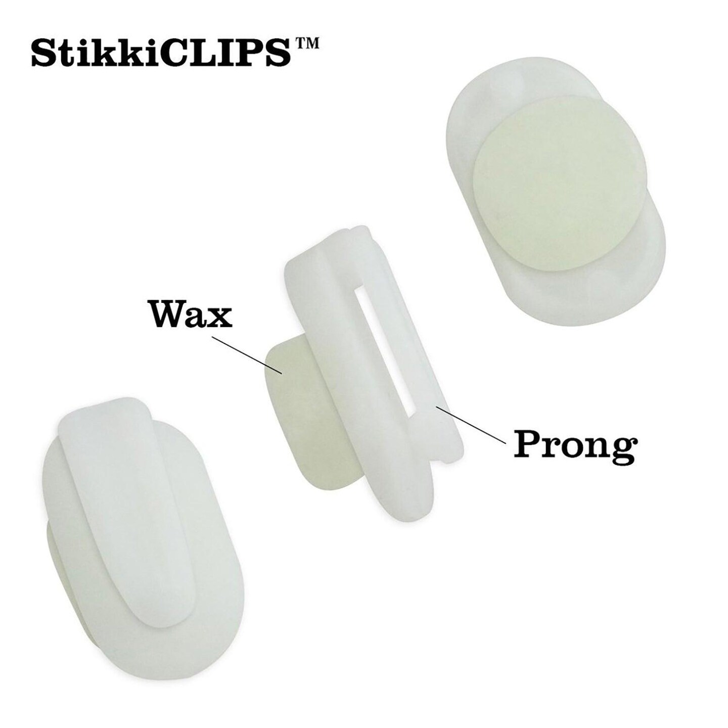 StikkiCLIPS&#x2122; Adhesive Clips, White, 20 Per Pack, 6 Packs