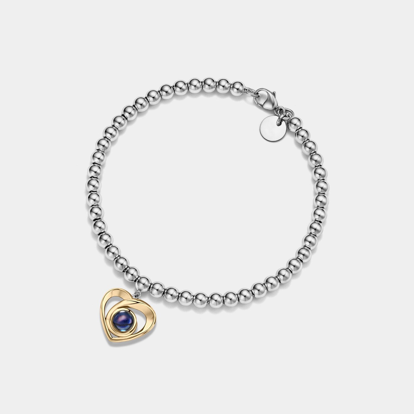 thumbnail image 2 of Personalized Circle Projection Bracelet Custom Photo Jewelry 2 of 14