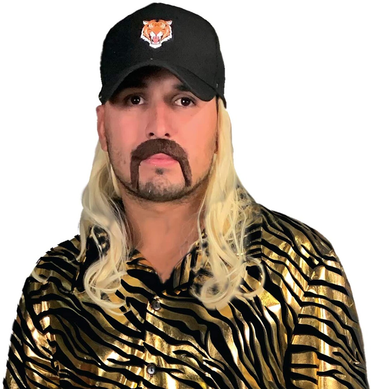 Tiger Trainer Hat w/ Attached Mullet Adult Costume Accessory One Size