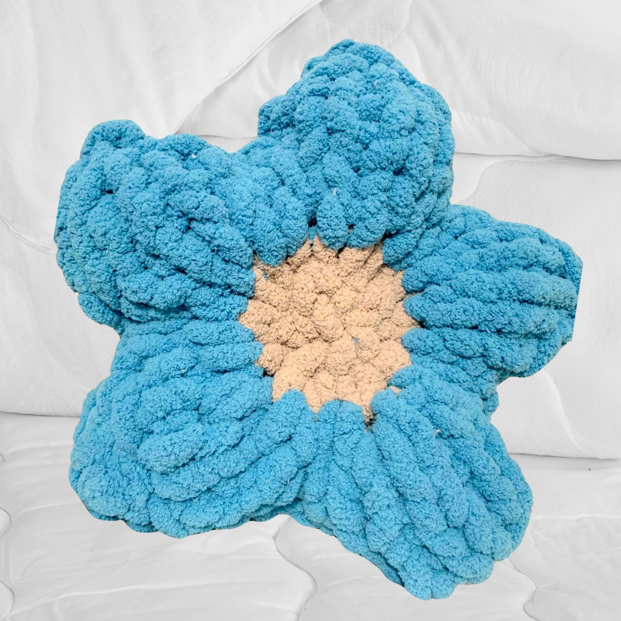 Hand Knit Flower Pillow with Meghan Fahey