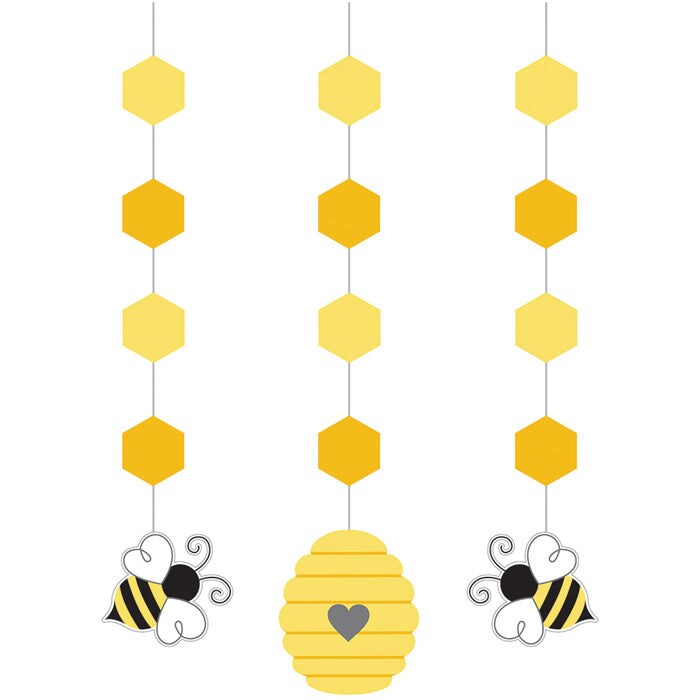 Bumblebee Baby Hanging Cutouts, 3 ct