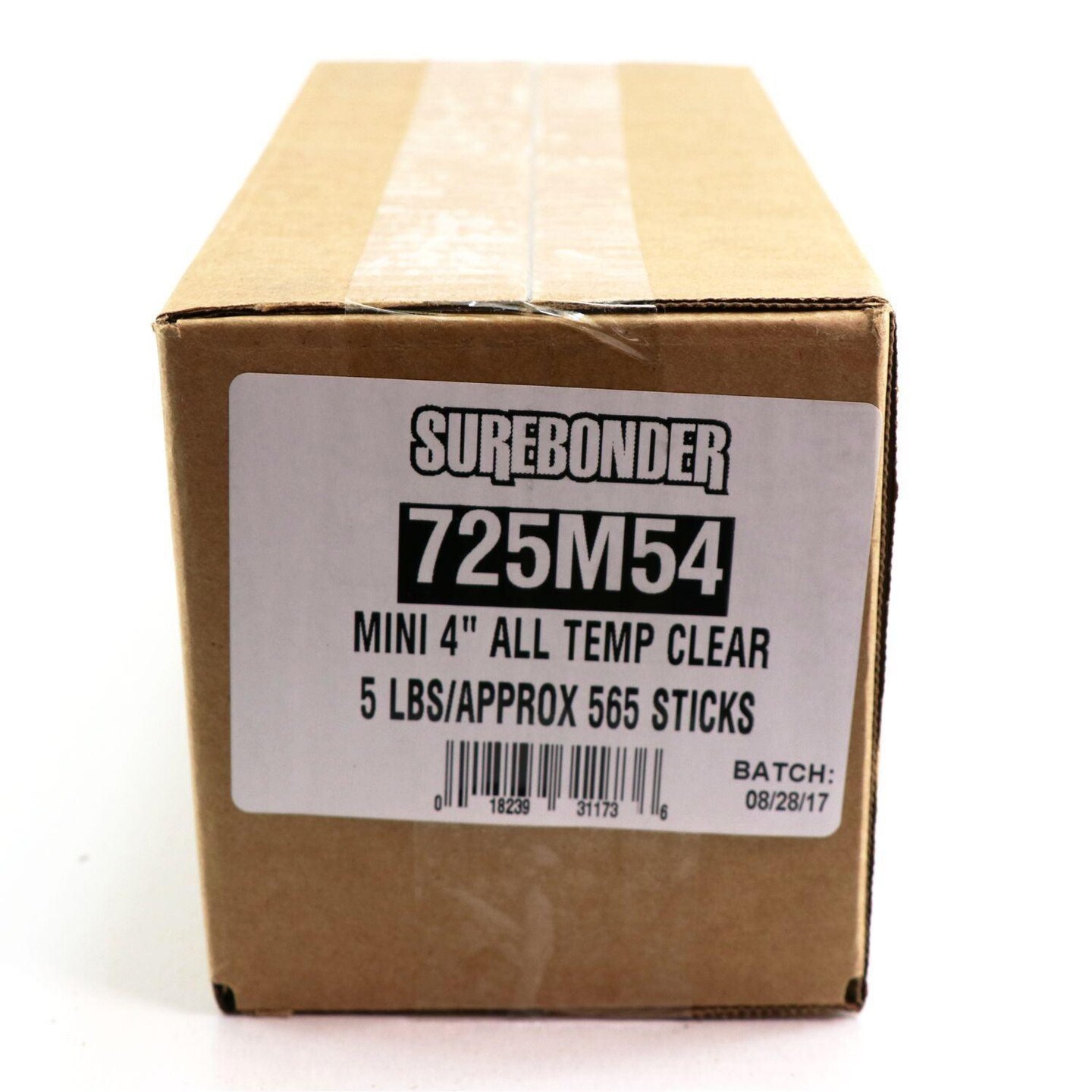 Mini Size 4&#x22; Clear Hot Glue Sticks, 5 lb Box