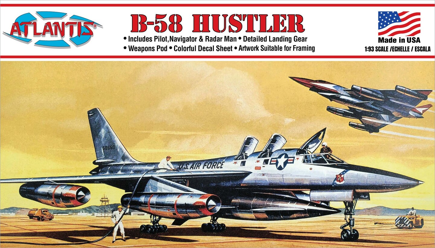 Atlantis Plastic Model Kit-Convair B-58 Hustler Jet