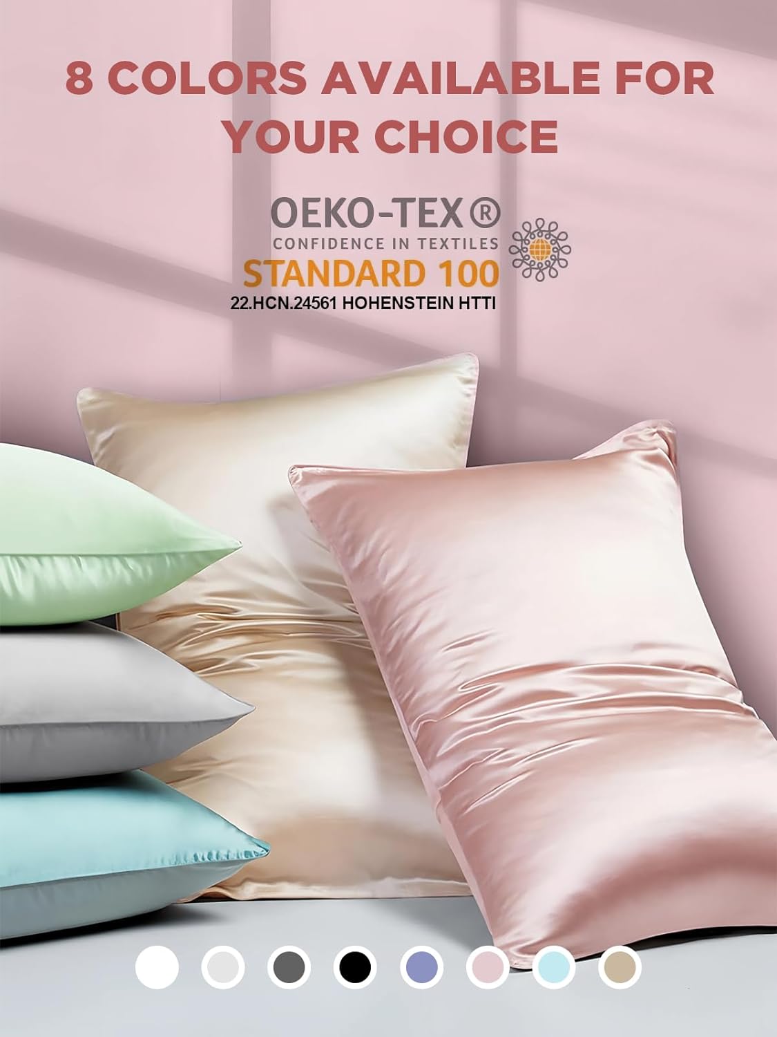 Mulberry Silk Soft Pink Pillowcase-Queen 20&#x22;x30&#x22;