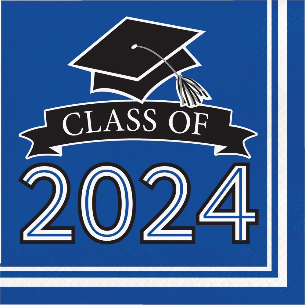Blue Graduation Class of 2024 2Ply Luncheon Napkin (36/Pkg)