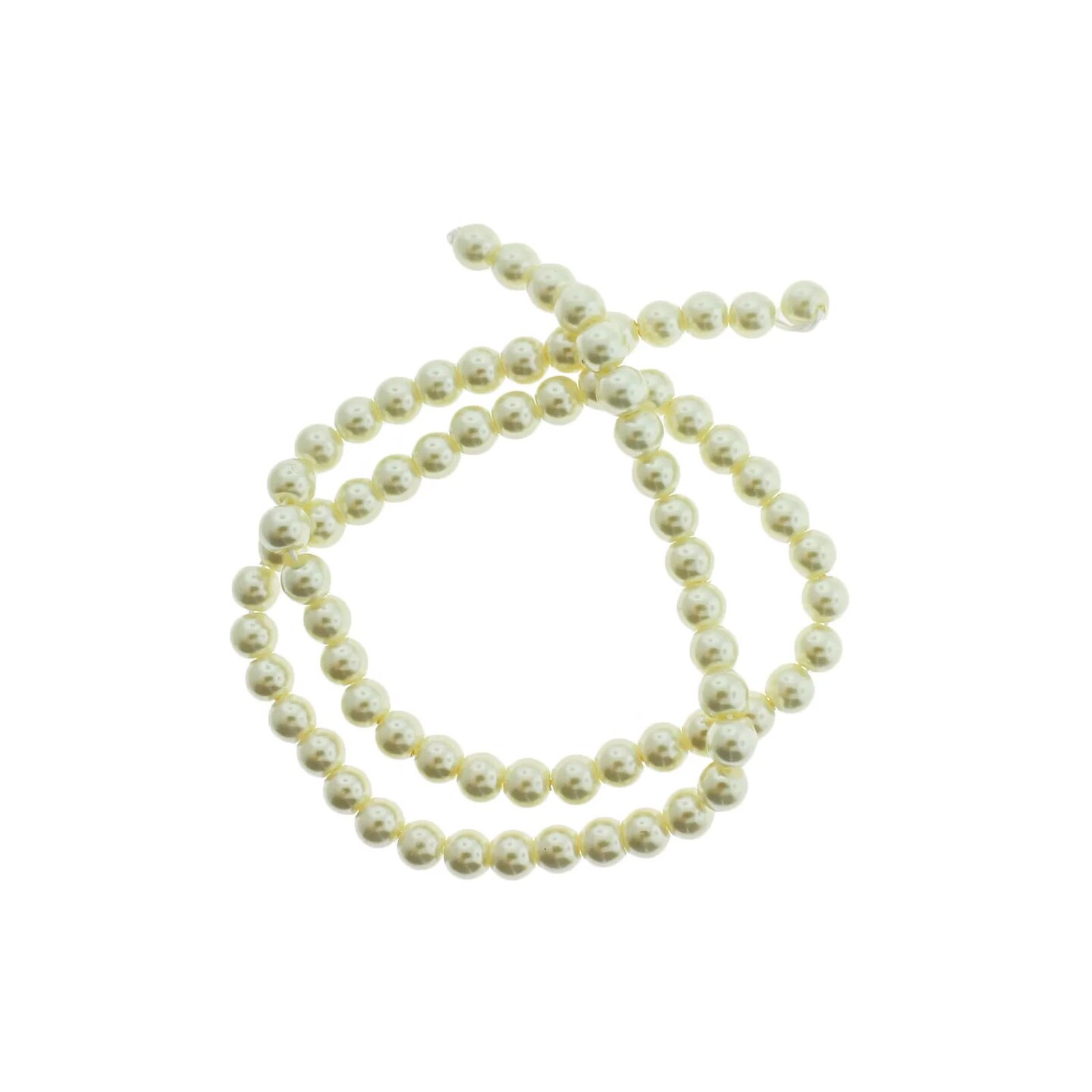 Kitcheniva Pearl White Round Glass Beads