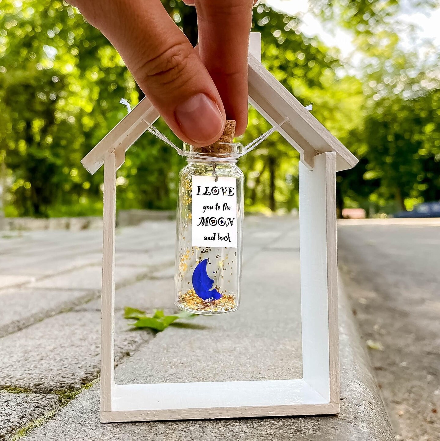 Cute Girlfriend and Boyfriend Gifts   Personalized Anniversary Present for Her Him   Custom Birthday Gift Idea for Women Men (I Love You To The Moon And Around The World in Wooden Frame)