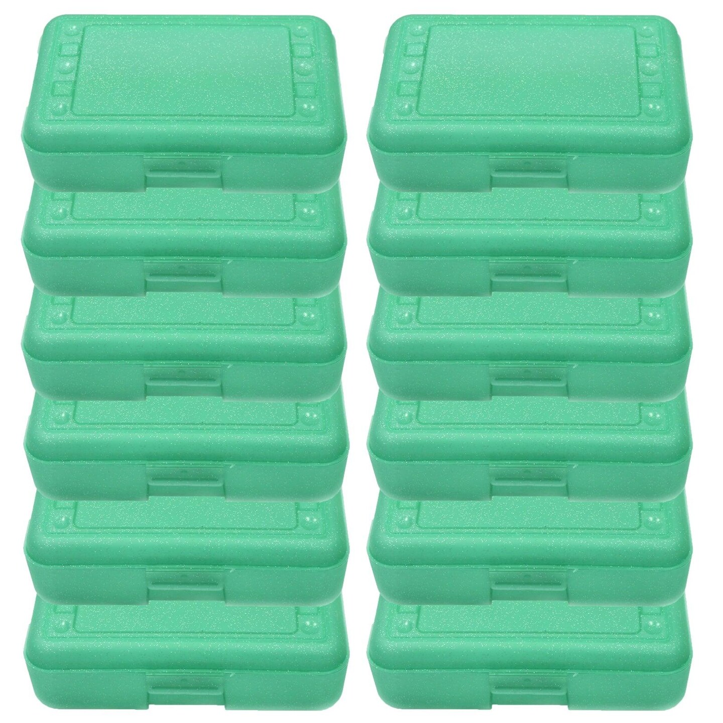 Pencil Box, Lime Sparkle, Pack of 12