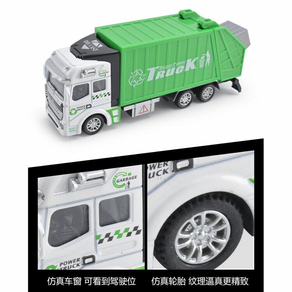 Kitcheniva Garbage Truck Trash Bin Vehicles Diecast Model Car Toy