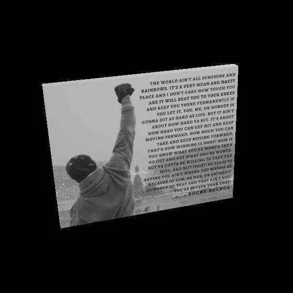 Inspirational Rocky Balboa Quote Movie Poster Framed Art Canvas