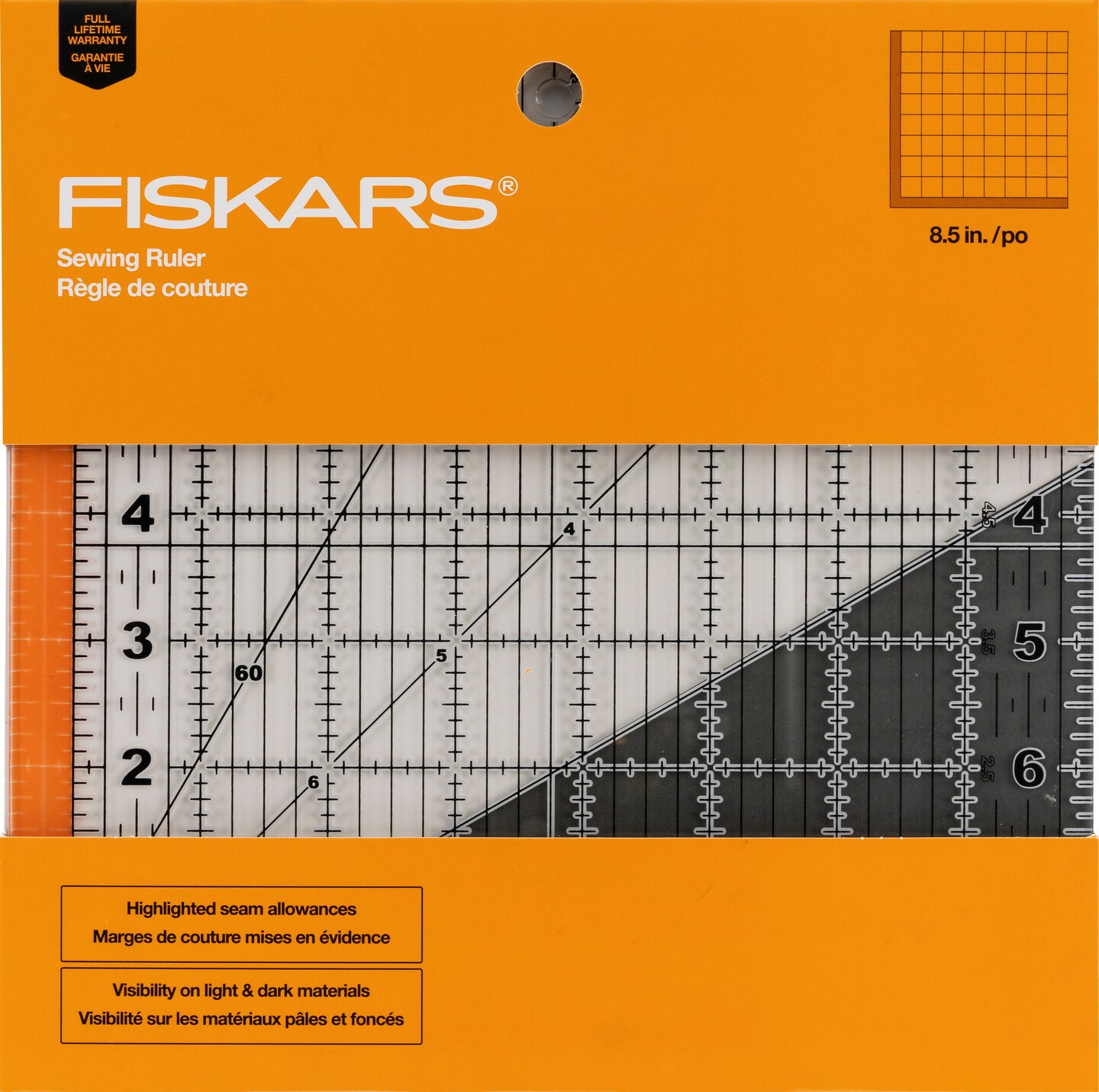 Fiskars Square Acrylic Ruler-8.5&#x22;X8.5&#x22;