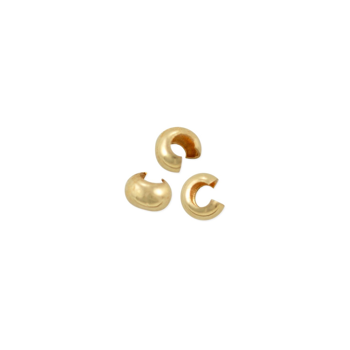 Gold Filled Crimp Covers 3mm (Package of 10)